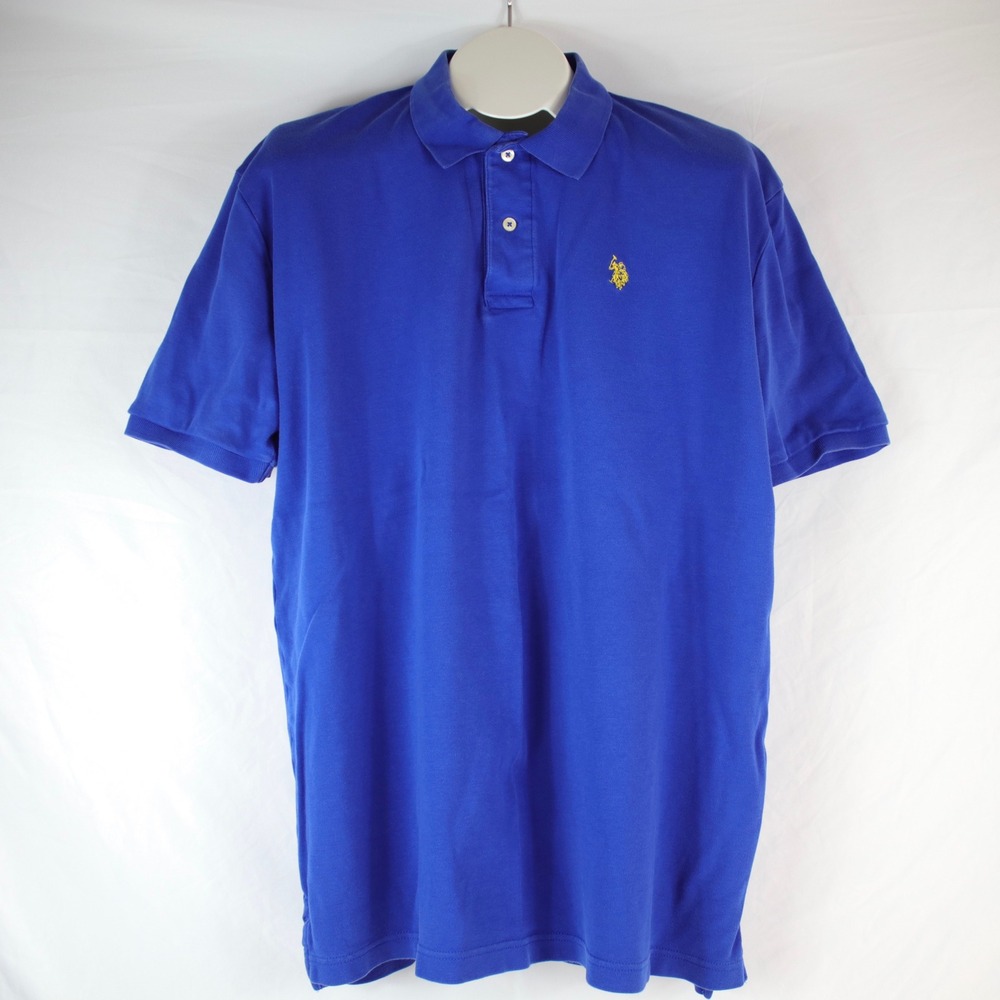 U.S. Polo Assn. Blue Short Sleeve Polo Shirt Mens Size XL